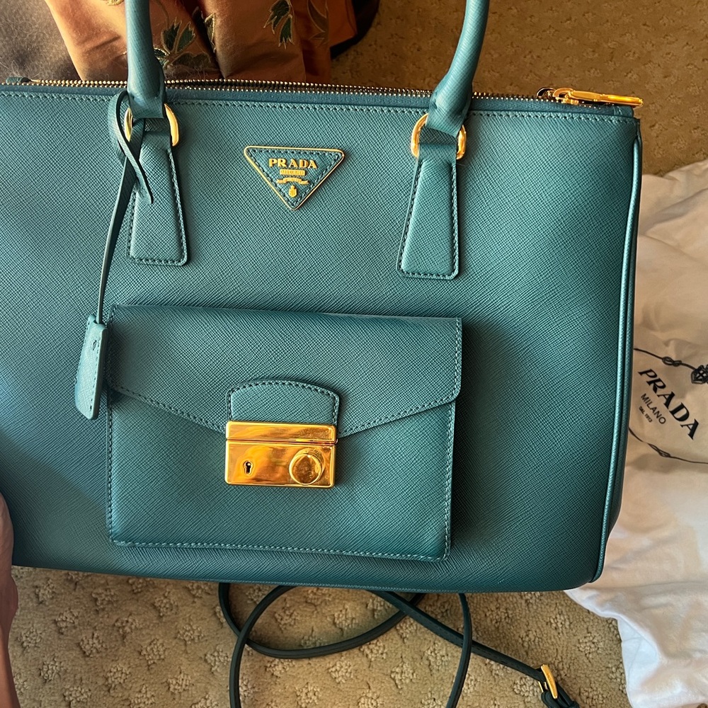 NWT Prada Saffiano Lux Ottanio handbag large 😍 - Picture 9 of 9